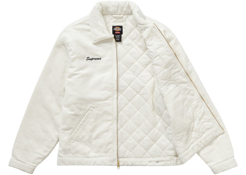 Supreme Dickies Corduroy Work Jacket White