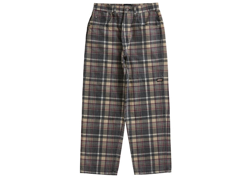 Supreme Dickies Double Knee Baggy Jean Black Plaid