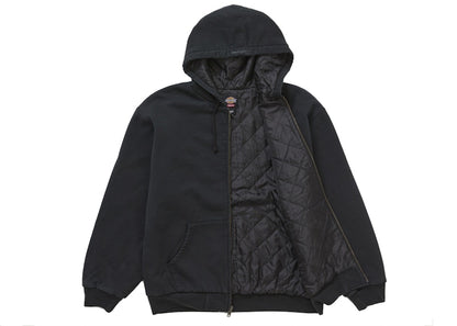 Supreme Dickies Quilted Lined Zip Up Hooded Sweatshirt Black