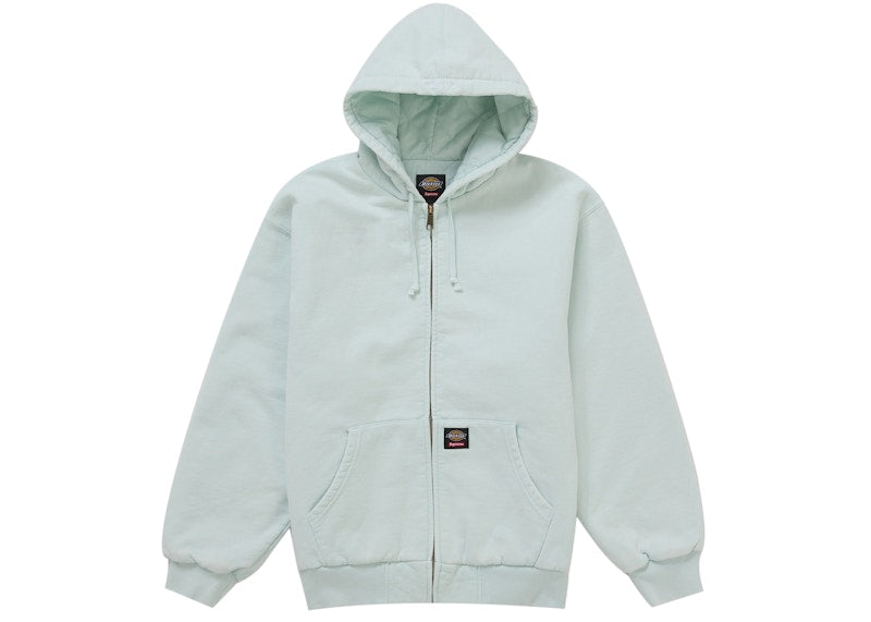 Supreme Dickies Quilted Lined Zip Up Hooded Sweatshirt (FW25) Light Blue