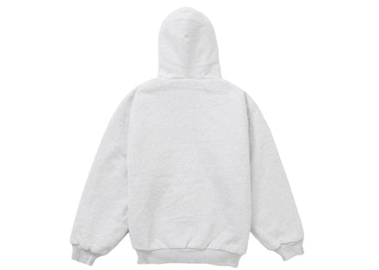 Supreme Dickies Quilted Lined Zip Up Hooded Sweatshirt Heather Grey