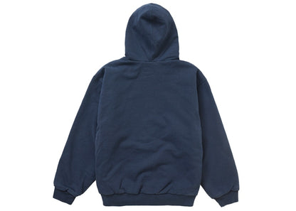 Supreme Dickies Quilted Lined Zip Up Hooded Sweatshirt Navy