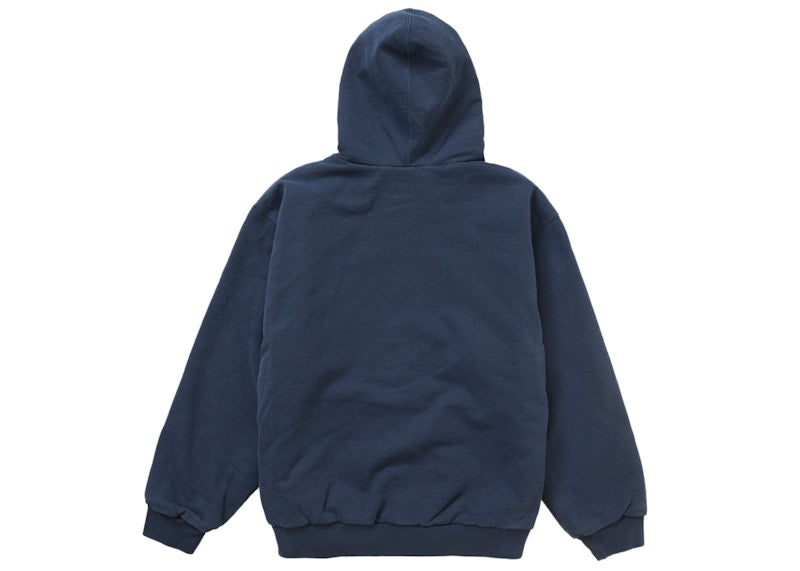 Supreme Dickies Quilted Lined Zip Up Hooded Sweatshirt Navy