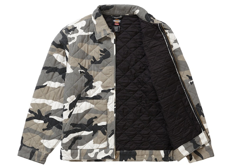 Supreme Dickies Quilted Work Jacket Grey Camo