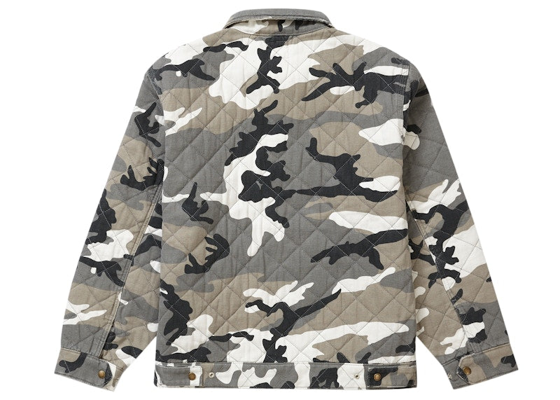 Supreme Dickies Quilted Work Jacket Grey Camo