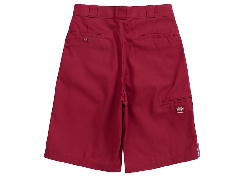 Supreme Dickies Stripe 13” Loose Fit Work Short Maroon