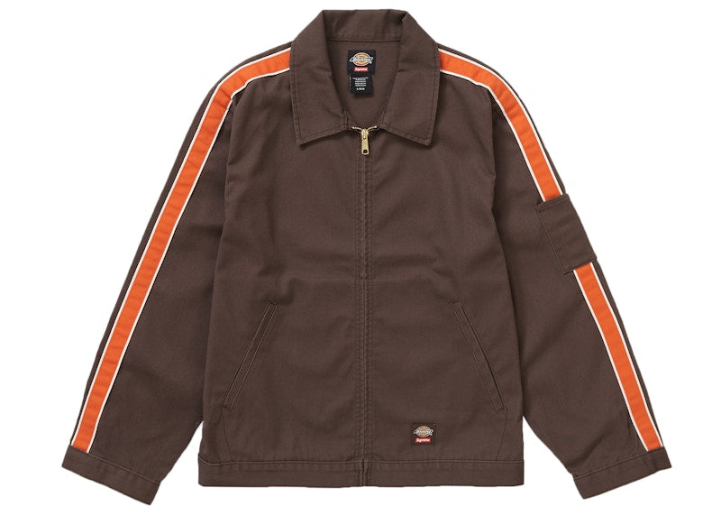 Supreme Dickies Stripe Eisenhower Jacket Brown