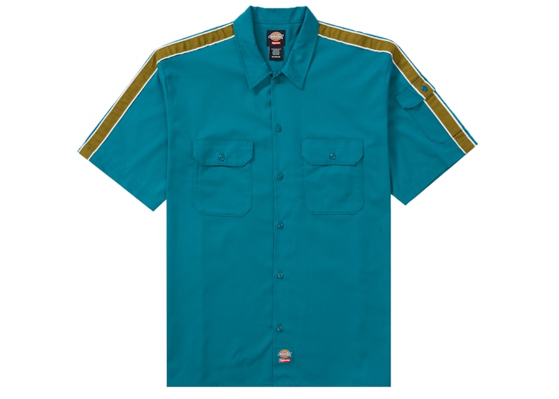 Supreme Dickies Stripe S/S Work Shirt Teal