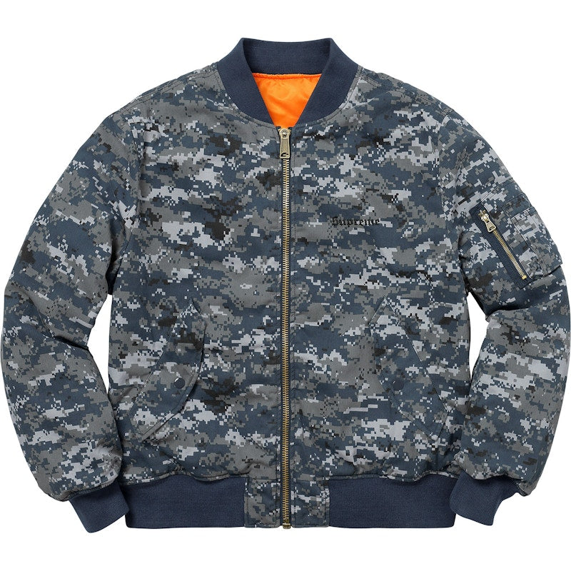 Supreme Digi Camo MA-1 Navy Digi Camo