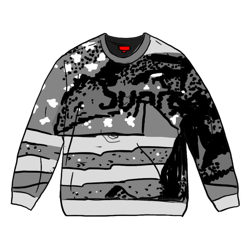 Supreme Digital Flag Sweater Black