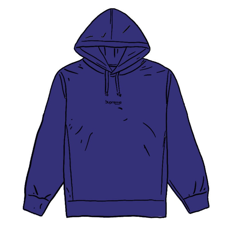 Supreme Digital Logo Hooded Sweatshirt Dark Royal