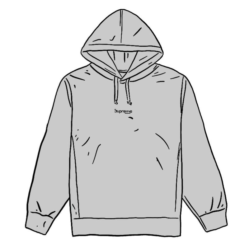 Supreme Digital Logo Hooded Sweatshirt Heather Grey