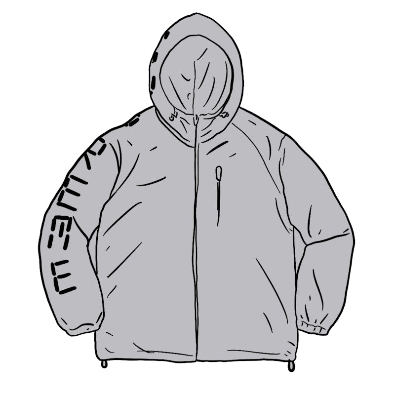Supreme Digital Logo Track Jacket Silver