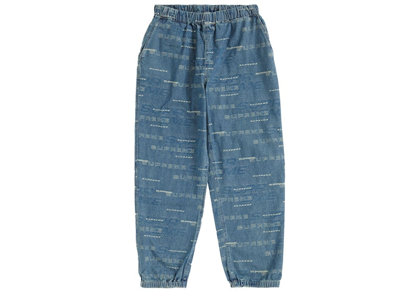 Supreme Dimensions Logo Denim Skate Pant Blue