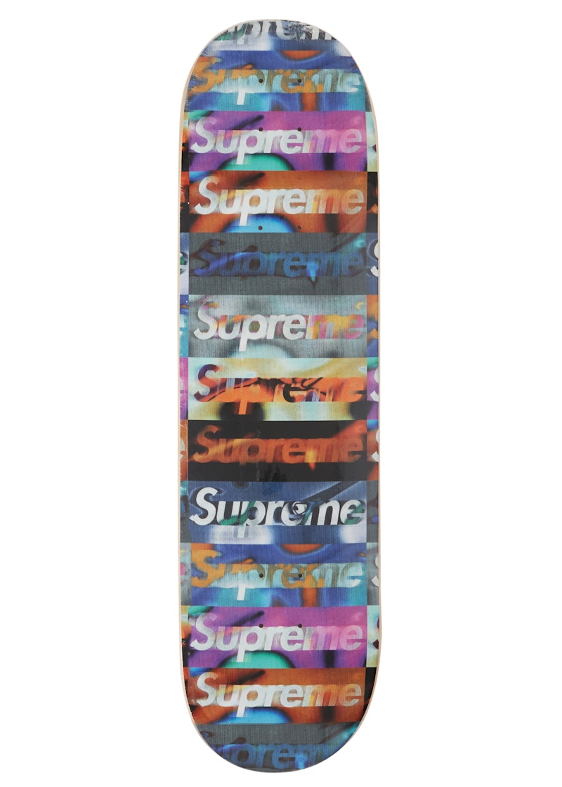 Supreme Distorted Logo Skateboard Deck Black
