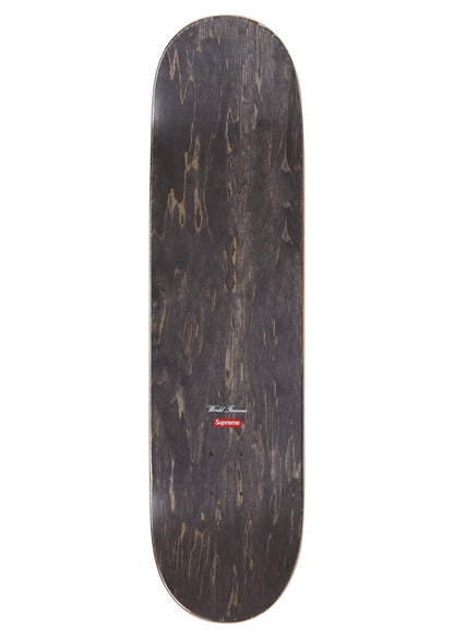 Supreme Distorted Logo Skateboard Deck Yellow