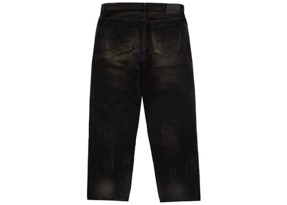 Supreme Distressed Loose Fit Selvedge Jean (FW24) Washed Black