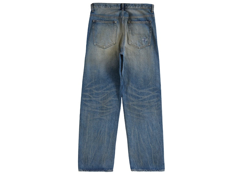 Supreme Distressed Loose Fit Selvedge Jean (SS24) Washed Indigo