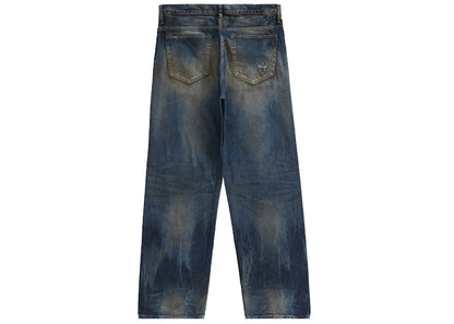 Supreme Distressed Loose Fit Selvedge Jean Washed Blue