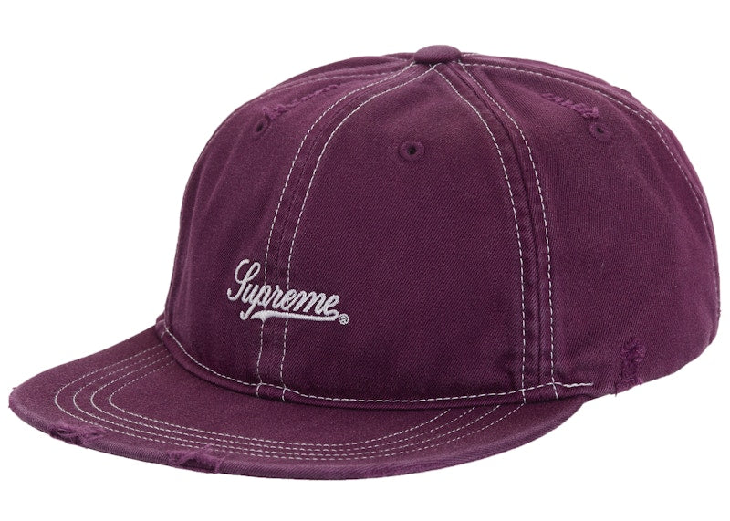 Supreme Distressed Script 6-Panel Red