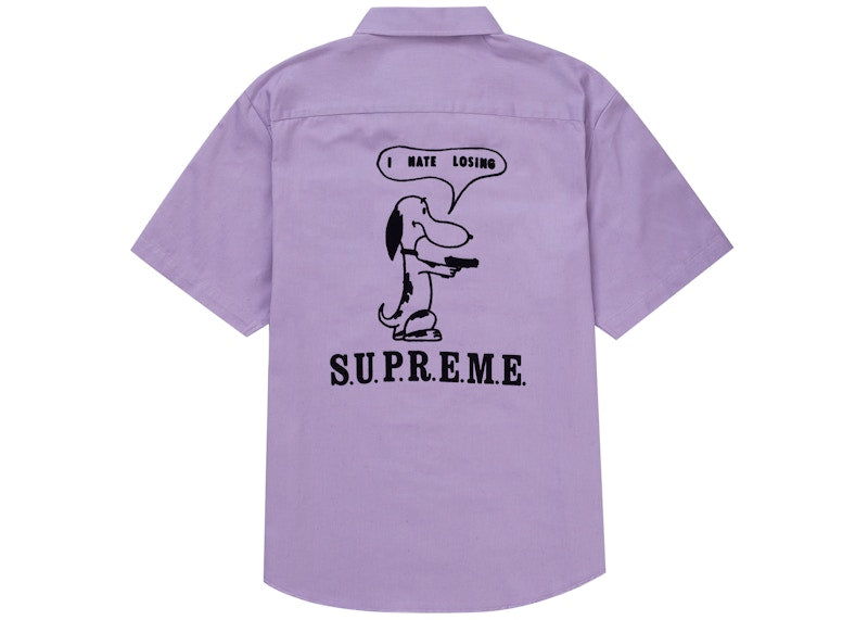 Supreme Dog S/S Work Shirt Pale Purple