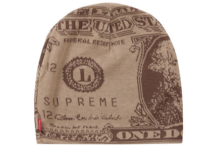 Supreme Dollar Beanie Tan