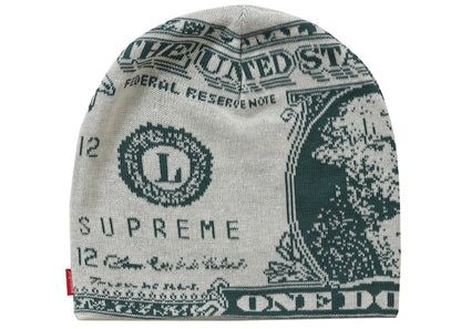 Supreme Dollar Beanie White