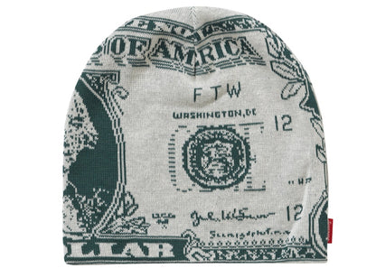 Supreme Dollar Beanie White