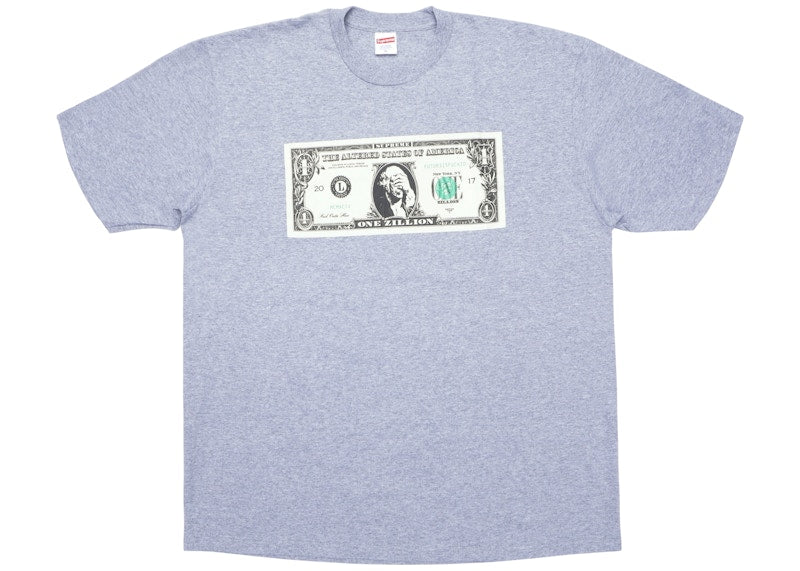 Supreme Dollar Tee Heather Grey