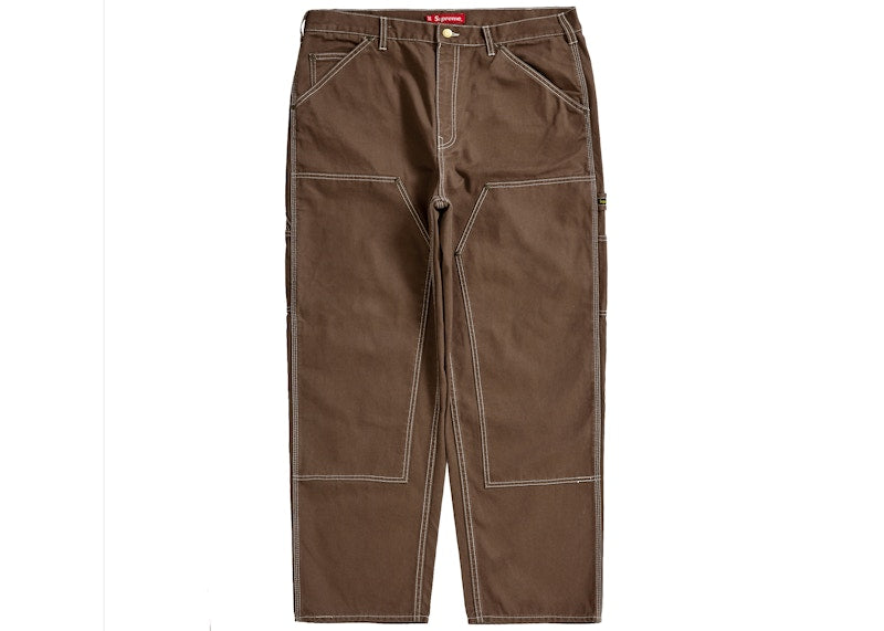 Supreme Double Knee Canvas Painter Pant Brown