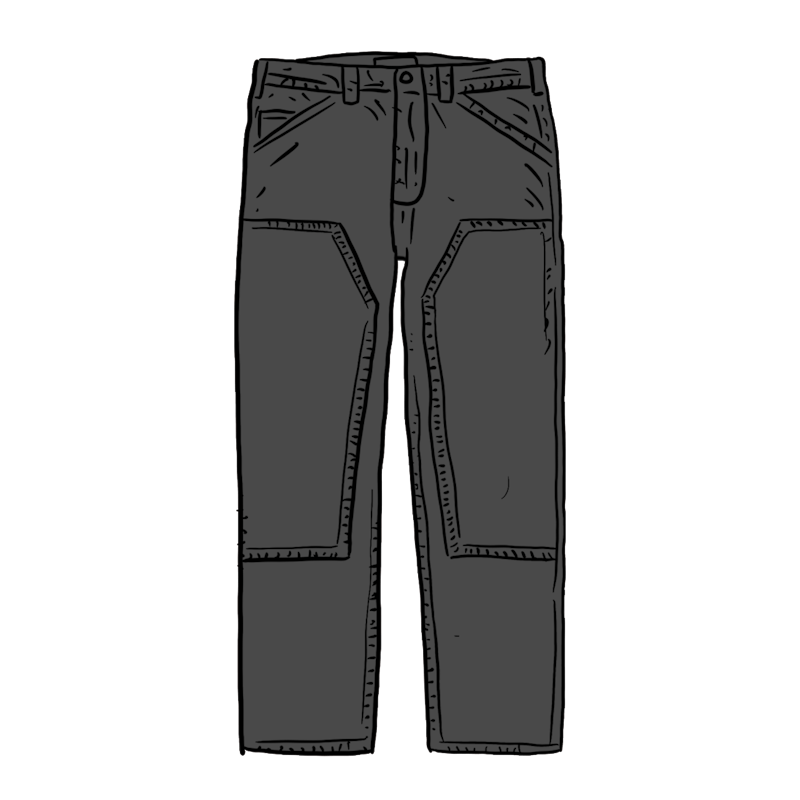 Supreme Double Knee Corduroy Painter Pant Black