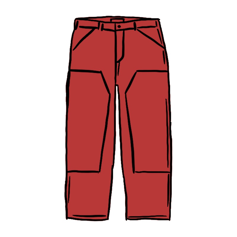 Supreme Double Knee Painter Pant Orange