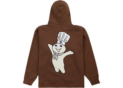Supreme Doughboy Zip Up Hooded Sweatshirt Brown