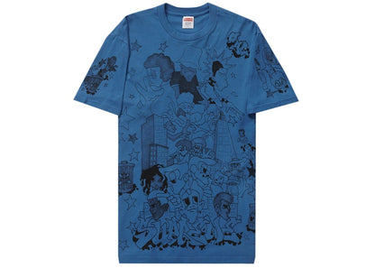 Supreme Downtown Tee Faded Blue