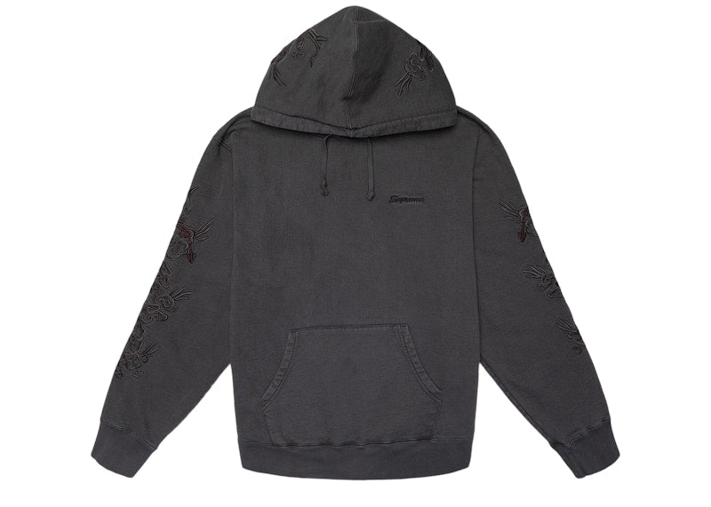 Supreme Dragon Overdyed Hooded Sweatshirt Black