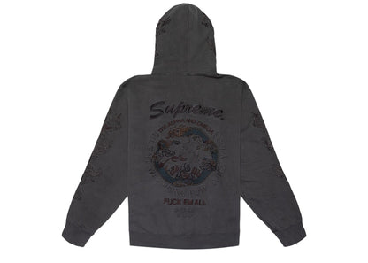Supreme Dragon Overdyed Hooded Sweatshirt Black