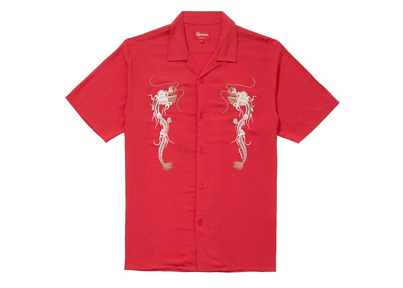 Supreme Dragon Rayon T-shirt Red
