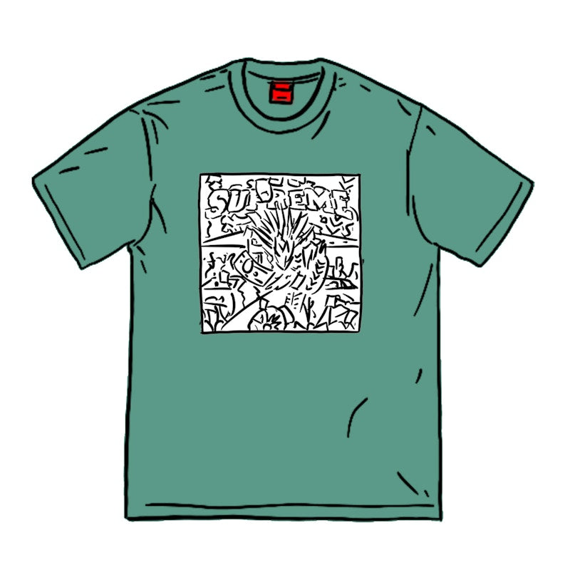 Supreme Dragon Tee Dusty Teal