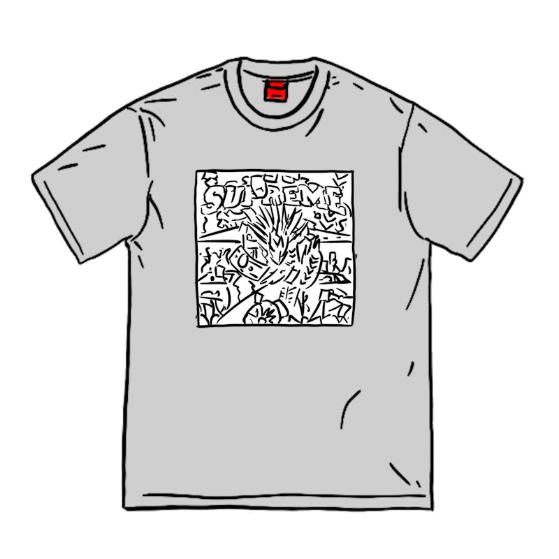 Supreme Dragon Tee Heather Grey