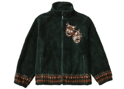 Supreme Drama Mask Fleece Jacket Dark Green