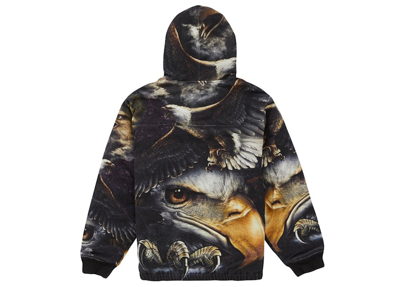 Supreme Eagle Hooded Work Jacket Black