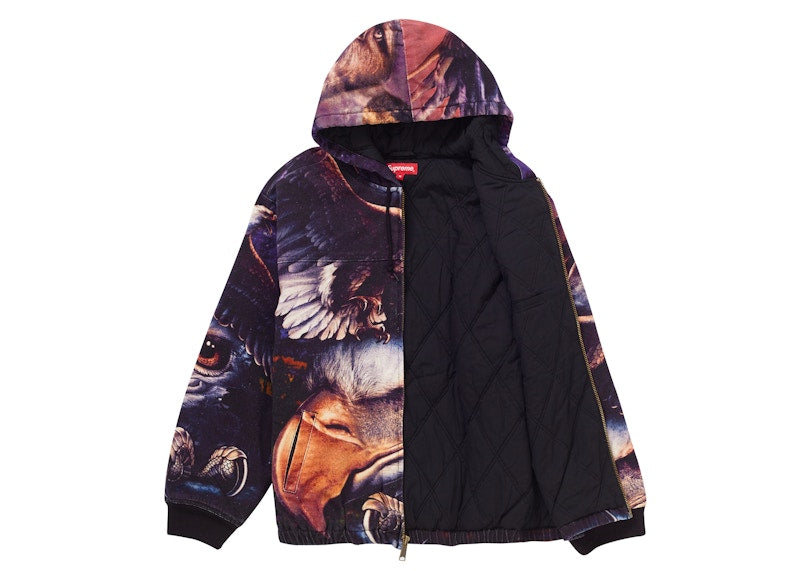 Supreme Eagle Hooded Work Jacket Pink