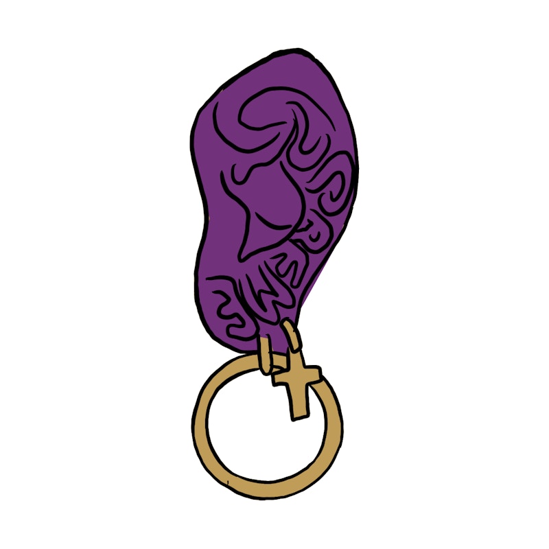 Supreme Ear Keychain Purple