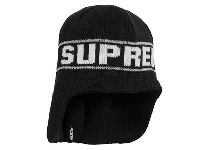 Supreme Earflap Beanie Black