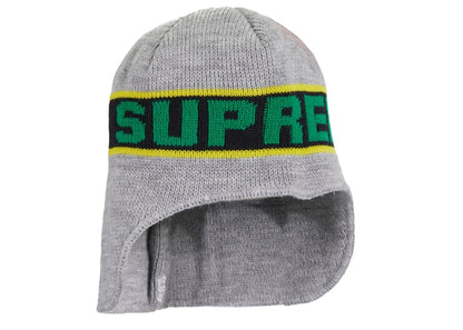Supreme Earflap Beanie Heather Grey