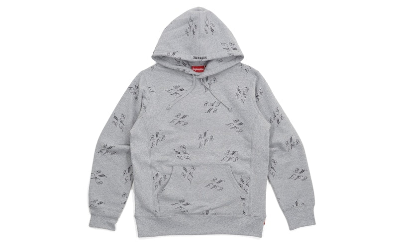 Supreme Eat Me Hooded Sweatshirt Heather Grey