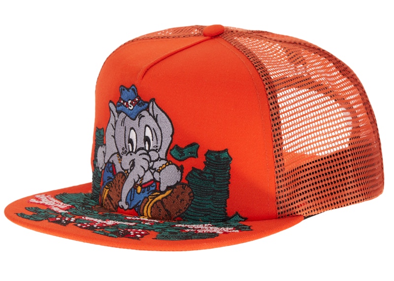Supreme Elephant Mesh Back 5-Panel Orange