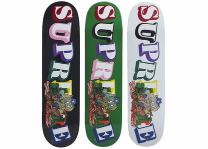 Supreme Elephant Skateboard Deck Set Multicolor