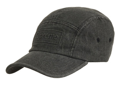 Supreme Embossed Denim Camp Cap Black