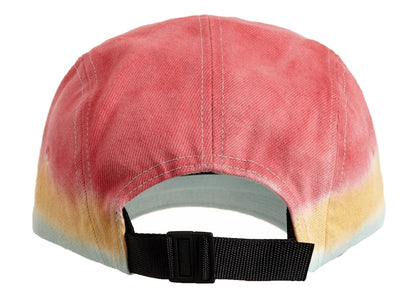 Supreme Embossed Denim Camp Cap Red Dip Dye